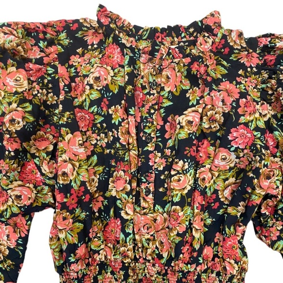 byTiMo Bohemian Floral Print Minidress in Autumnrose Size S - Picture 4 of 12
